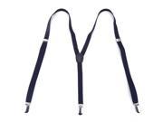 Solid Dark Blue Color Adjustable Skinny Suspenders