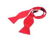 Solid Color Self Tied Bow Tie Red