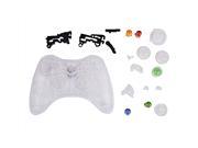 Crystal Clear Replacement Xbox 360 Controller Shell Cover Kit Buttons
