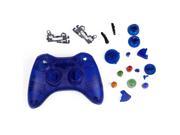 Crystal Blue Replacement Xbox 360 Controller Shell Cover Kit Buttons