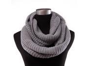Womens Knit Warm Winter Infinity Circle Scarf Shawl Grey