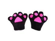 Cute Kitty Cat Girl Adult Costume Cosplay Paw Gloves Black