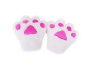 Cute Kitty Cat Girl Adult Costume Cosplay Paw Gloves White