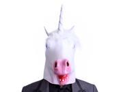 Unicorn Head Mask Latex Rubber Creepy Halloween Costume Accessory