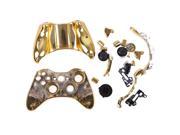 Gold Chrome Replacement Xbox 360 Controller Shell Cover Kit Buttons