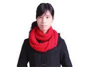 Womens Knit Warm Winter Crochet Infinity Circle Cowl Scarf Shawl Red