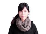 Womens Knit Warm Winter Crochet Infinity Circle Cowl Scarf Shawl Tan