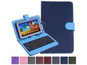 HDE Diamond Stitch Folding Folio Case for 7 Tablets with Micro USB Keyboard