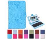 HDE Universal Cartoon Print Leather Folding Folio Case for 7 Tablets with USB Keyboard
