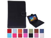 HDE Universal Leather Folding Folio Case for 7 Tablets with USB Keyboard