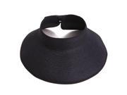 Women s Wide Brim Roll Up Straw Sun Visor Hat