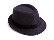 Short Brim Houndstooth Check Trilby Fedora Hat