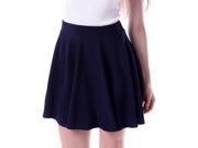 Women s Solid Color Jersey Knit Skater Skirt