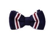 Men s Bowknot Knitted Boston Stripe Bow Tie