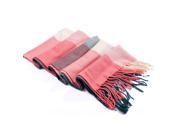 Mens Knitted Soft Long Fringed Mixed Colored Winter Scarf