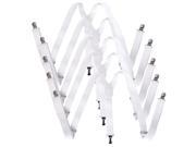 5 Pack Solid Color Y Back Clip Suspenders 1 Inch Wide White