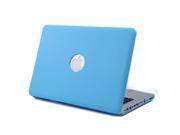 HDE MacBook Pro 13 Inch Non Retina Case Hard Shell PU Leather Cover Light Blue Leatherette