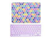 HDE MacBook Pro 13 Retina Case Hard Shell Cover Keyboard Skin Rainbow Hexagons