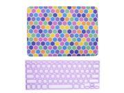 HDE MacBook Pro 13 Non Retina Case Hard Shell Cover Keyboard Skin Rainbow Hexagons