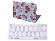 HDE MacBook Air 13 Case Hard Shell Designer Art Pattern Cover Keyboard Skin Fits Model A1369 A1466 Pink Flowers
