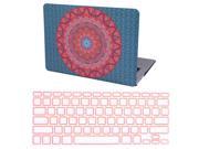 HDE MacBook Air 13 Case Hard Shell Designer Art Pattern Cover Keyboard Skin Fits Model A1369 A1466 Teal Coral Mandala