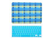 HDE MacBook Pro 13 Non Retina Case Hard Shell Cover Keyboard Skin Blue Yellow Plaid