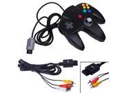 N64 Classic Wired Controller Joystick AV Audio Video RCA Composite Cable for Nintendo 64 Game Console