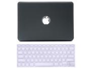 HDE MacBook Pro 13 Inch Non Retina Case Hard Shell PULeather Cover Keyboard Skin Gray Leatherette