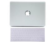 HDE MacBook Pro 13 Inch Non Retina Case Hard Shell PULeather Cover Keyboard Skin White Leatherette