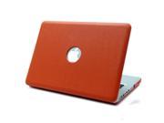 HDE MacBook Pro 13 Inch Non Retina Case Hard Shell PU Leather Cover Orange Leatherette