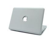 HDE MacBook Pro 13 Inch Non Retina Case Hard Shell PU Leather Cover White Leatherette