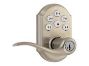 Kwikset SmartCode 912 Traditional Z Wave Leverset with Home Connect Satin Nickel 99120 005