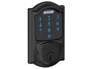 Schlage Connect Z Wave Deadbolt with Built In Alarm Camelot Style Matte Black BE469NX CAM 622