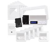 IST RETRO Music Intercom System Package 5 Rooms Vertical Frames White
