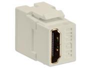 Leviton QuickPort HDMI Feedthrough Snap In Connector Light Almond 40834 T