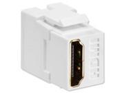 Leviton QuickPort HDMI Feedthrough Snap In Connector White 40834 W