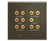 On Q Legrand 5.1 Surround Sound Home Theater Wallplate Brown F9004 BR