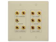 On Q Legrand 5.1 Surround Sound Home Theater Wallplate Ivory F9004 IV