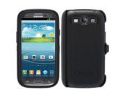 New OEM Otterbox Black Defender Series Case Cover with Holster Belt Clip For Samsung Galaxy S III S 3 S3 i747 L710 T999 i535 R530 i9300 Comes in Bulk Pa