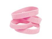 12 Pink RIBBON Breast Cancer Awareness Bracelets STRENGTH HOPE