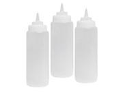 12 oz Clear Plastic Squeeze Bottle Condiment Dispenser