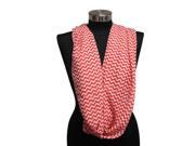Red Chevron Light Weight Infinity Wrap Cowl Women Scarf Circle Loop Scarves