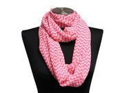 Pink Chevron Light Weight Infinity Wrap Cowl Women Scarf Circle Loop Scarves