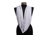 Gray Chevron Light Weight Infinity Wrap Cowl Women Scarf Circle Loop Scarves