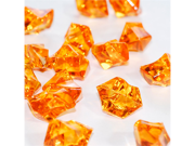 Acrylic Ice Chips table scatter confetti Floral Arranging Vase filler 1lb bag Color Orange