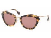 MIU MIU Sunglasses MU 10NS 7S00A0 Yellow Havana Bordeaux 55MM MIU MIU Sunglasses MU 10NS 7S00A0 Yellow Havana Bordeaux 55MM