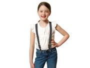 Solid Color Kids Elastic Suspenders Grey 30