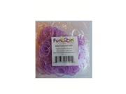FunLoom 100 Pc Rubber Bands Refills with Super C clips Sparkle Lavender