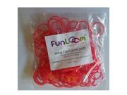 FunLoom 100 Pc Rubber Bands Refills with Super C clips Red