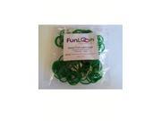 FunLoom 100 Pc Rubber Bands Refills with Super C clips Green